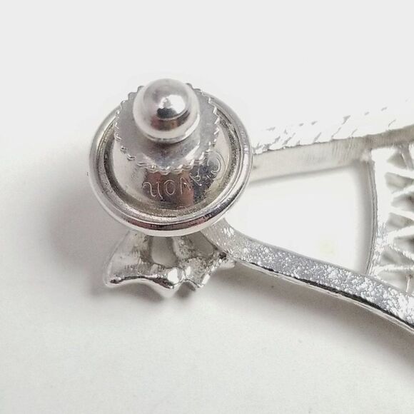 Vintage Avon Silver Tone Bell Lapel Pin, Christmas Holiday Brooch, Estate - Picture 4 of 7